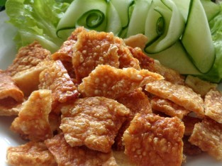 Bì heo nướng giòn ruộm 