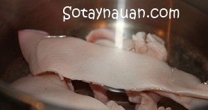 Bì lợn nấu đông lạ mà ngon