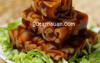 Bì lợn nấu đông lạ mà ngon