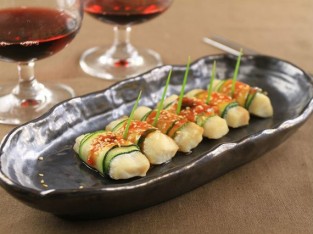 Bí ngòi cuộn phi-lê cá lóc nướng