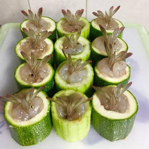 Cách làm bí ngòi hấp tôm tươi