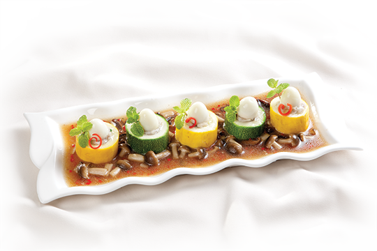 Bí ngòi hấp xốt nấm