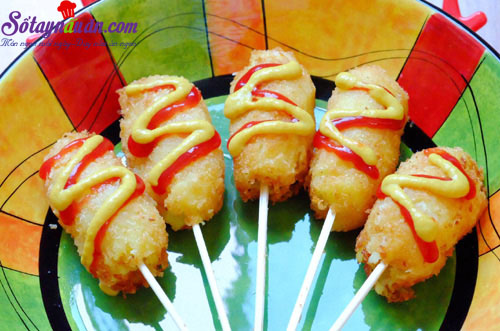 Bí quyết làm khoai tây bọc xúc xích chiên giòn cực ngon