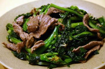 bí quyết làm ngồng cải xào thịt bò thơm ngon