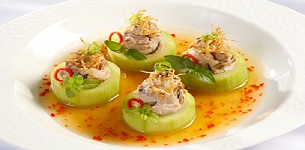 Bí xanh nhồi sườn hấp