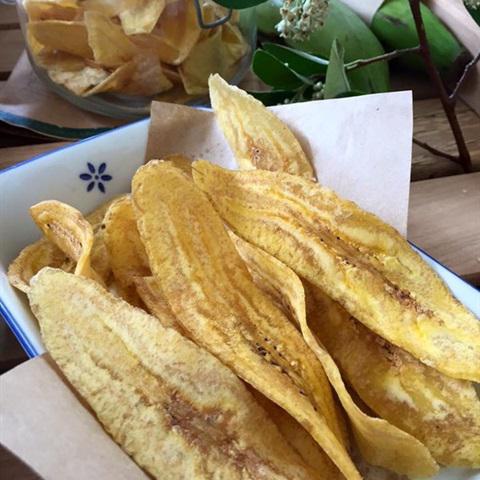 Cách làm bim bim chuối xanh