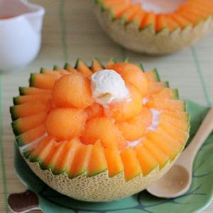 Cách làm bingsu dưa lưới