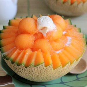 Cách làm bingsu dưa lưới