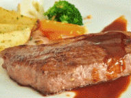 Bò áp chảo sốt nâu