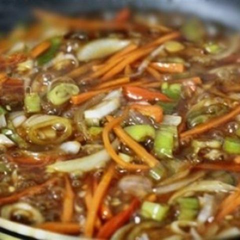 Cách làm bò chiên sốt chua ngọt