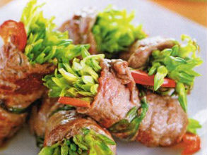 Bò cuộn hoa thiên lý