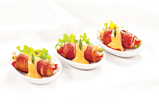 Bò cuộn nấm kim châm