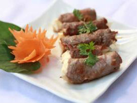 Bò cuốn phô – mai mặn