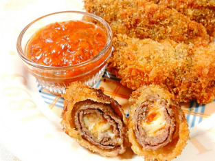 Bò cuốn phô mai chiên xù thơm giòn