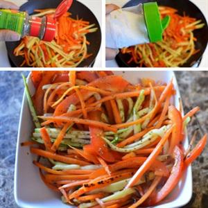 Cách làm bò nướng rau củ áp chảo