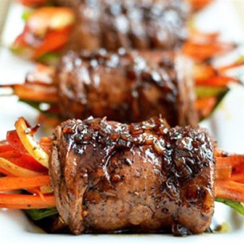 Cách làm bò nướng rau củ áp chảo