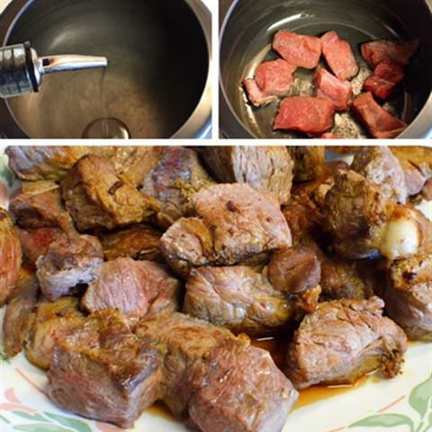 Cách làm bò hầm cà ri và nước cốt dừa