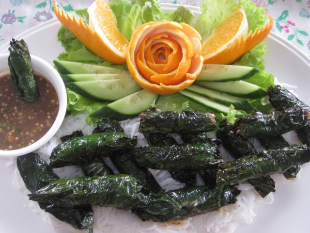 Bò lá lốt nướng chảo