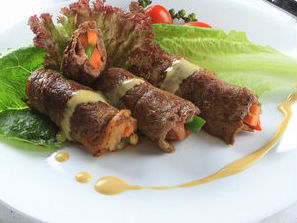 Bò nướng dừa sả