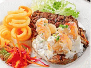 Bò nướng sốt tôm