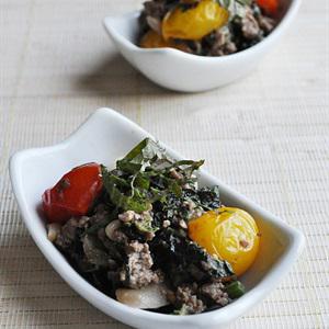 Cách làm bò trộn tía tô