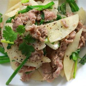 Cách làm bò xào củ sắn