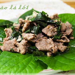 Cách làm bò xào lá lốt