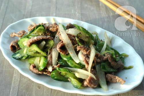 Bò xào mướp Nhật