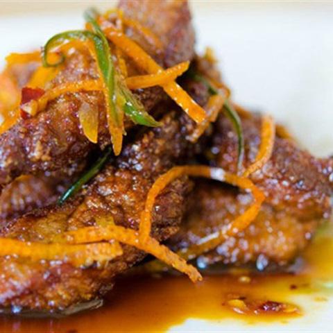 Cách làm bò xào sốt cam