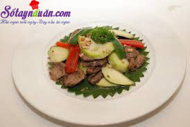 Bò xào xoài xanh thơm ngon lạ miệng