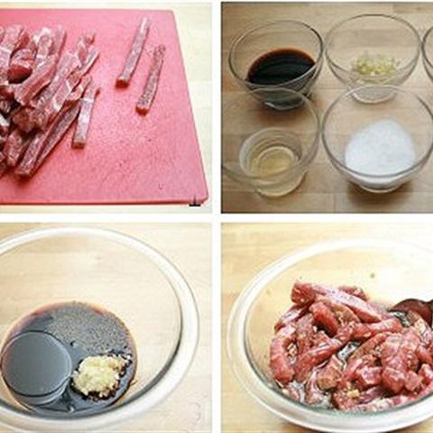 Cách làm bò xiên chiên