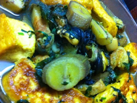 Bông cải, nấm xào tôm