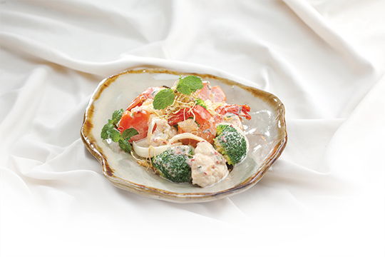 Bông cải trộn tôm