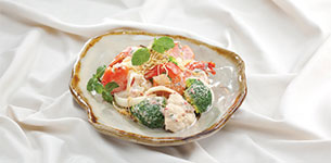 Bông cải trộn tôm