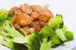 Bông cải xanh xào tôm