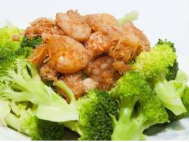 Bông cải xanh xào tôm