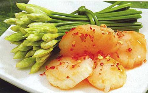 Bông hẹ xốt sò điệp