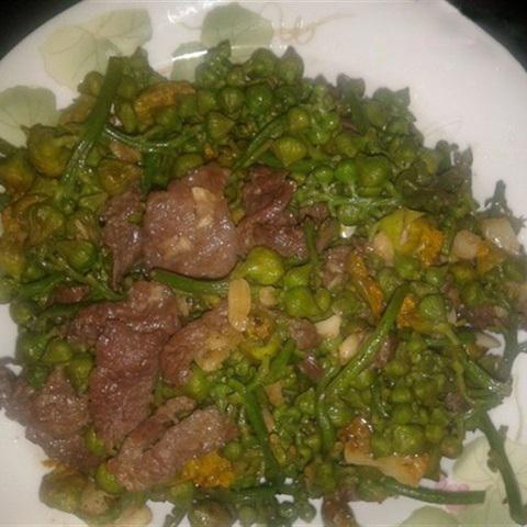 Cách làm bông mướp xào thịt bò