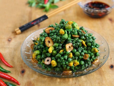 Bông mướp xào tỏi