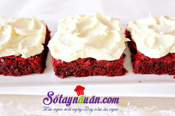 Brownies red velvet mềm ngon quyến rũ