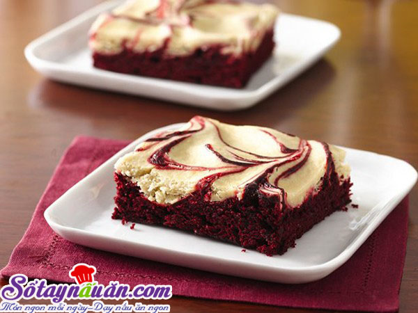 Brownies red velvet mềm ngon quyến rũ