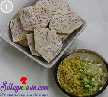 Bùi bùi thịt hấp khoai môn