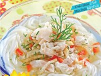 Bún cá điêu hồng nấu thì là cho bé