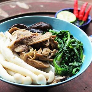 Cách nấu bún gà nấm