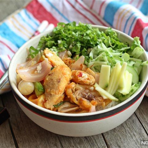 Cách làm bún gà trộn