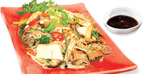 Bún gạo xào chao đỏ