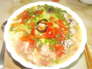 Bún mọc bạc hà