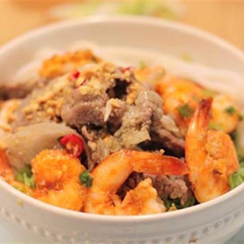 Cách làm bún tôm nướng sả