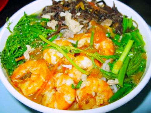 Bún tôm thơm ngon cho bữa sáng cuối tuần
