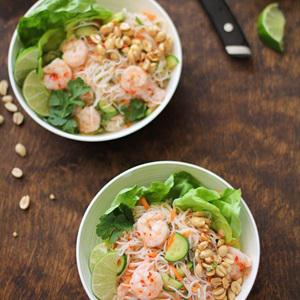 Cách làm bún trộn tôm tươi